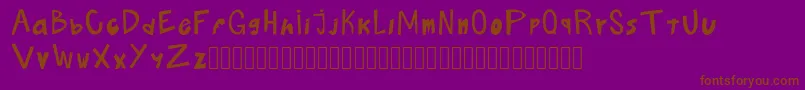 Boludos-fontti – ruskeat fontit violetilla taustalla