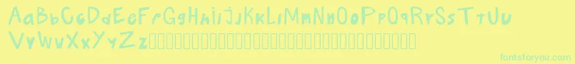 Boludos Font – Green Fonts on Yellow Background