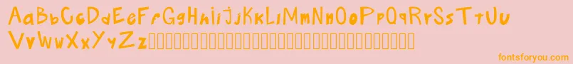 Boludos Font – Orange Fonts on Pink Background