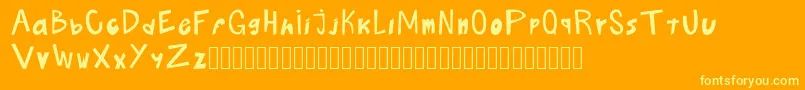 Boludos Font – Yellow Fonts on Orange Background