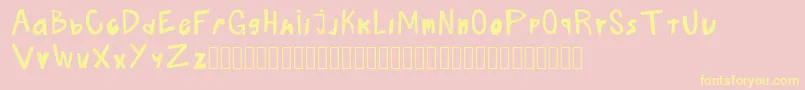 Boludos Font – Yellow Fonts on Pink Background