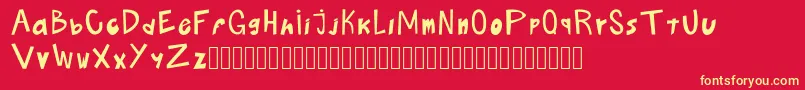 Boludos Font – Yellow Fonts on Red Background