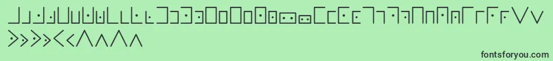 Masonicwriting Font – Black Fonts on Green Background