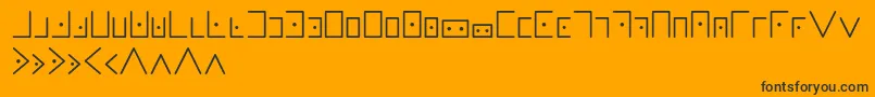 Police Masonicwriting – polices noires sur fond orange