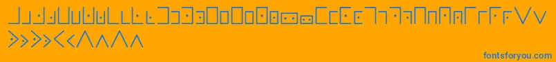 Masonicwriting Font – Blue Fonts on Orange Background