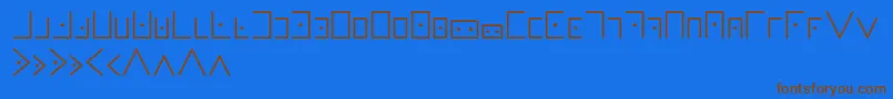Masonicwriting Font – Brown Fonts on Blue Background