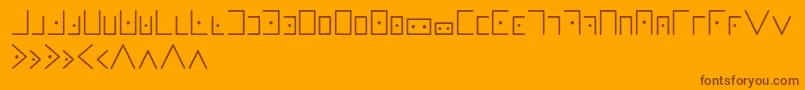 Masonicwriting Font – Brown Fonts on Orange Background