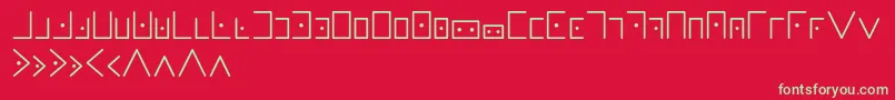 Masonicwriting Font – Green Fonts on Red Background