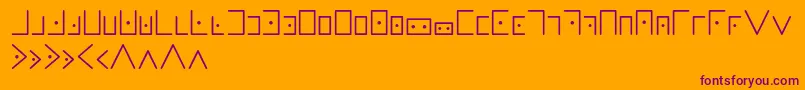 Masonicwriting Font – Purple Fonts on Orange Background