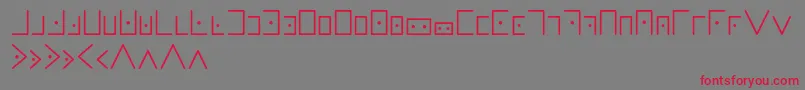 フォントMasonicwriting – 赤い文字の灰色の背景
