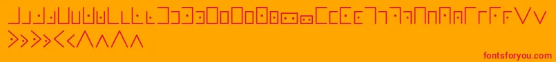 Masonicwriting Font – Red Fonts on Orange Background