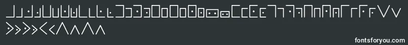 Шрифт Masonicwriting – белые шрифты на чёрном фоне
