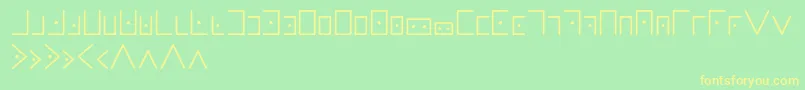 Fonte Masonicwriting – fontes amarelas em um fundo verde