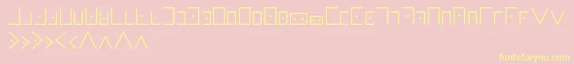 Masonicwriting Font – Yellow Fonts on Pink Background