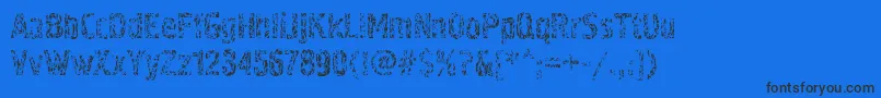 Pollockc4 Font – Black Fonts on Blue Background