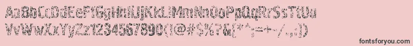 フォントPollockc4 – ピンクの背景に黒い文字