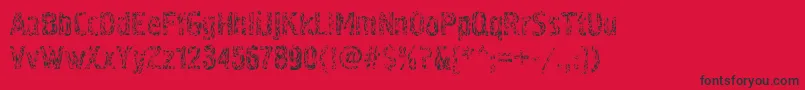 フォントPollockc4 – 赤い背景に黒い文字