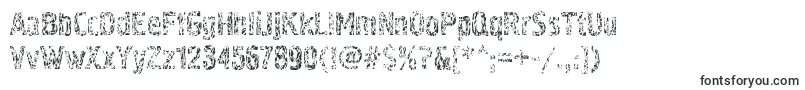 Pollockc4-fontti – täytetyt fontit