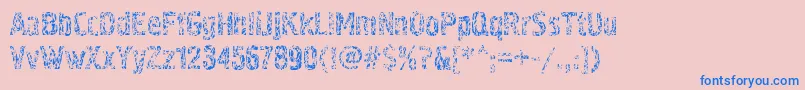 フォントPollockc4 – ピンクの背景に青い文字