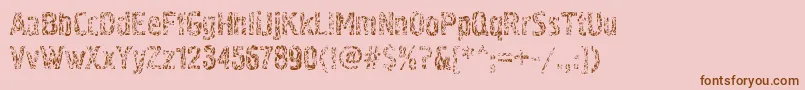 Pollockc4 Font – Brown Fonts on Pink Background