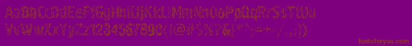 Pollockc4-Schriftart – Braune Schriften auf violettem Hintergrund