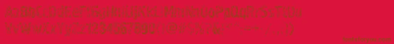 Pollockc4-fontti – ruskeat fontit punaisella taustalla
