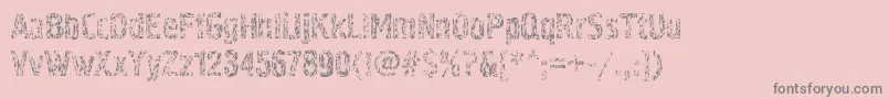 Pollockc4-Schriftart – Graue Schriften auf rosa Hintergrund