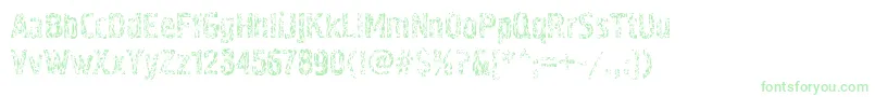 Pollockc4 Font – Green Fonts on White Background