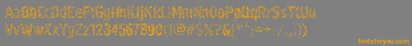 Weitere Informationen zur Pollockc4-Schriftart Pollockc4-Schriftart – Orangefarbene Schriften auf grauem Hintergrund