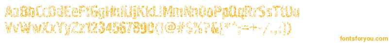Czcionka Pollockc4 – pomarańczowe czcionki