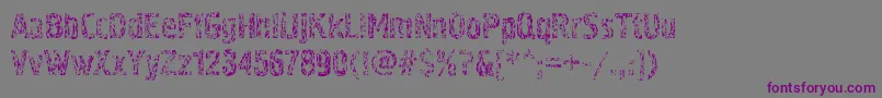 Pollockc4-Schriftart – Violette Schriften auf grauem Hintergrund
