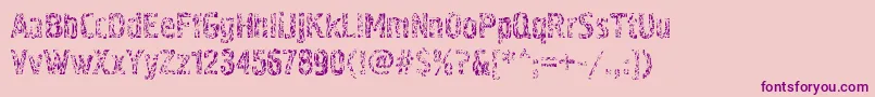 Pollockc4-Schriftart – Violette Schriften auf rosa Hintergrund