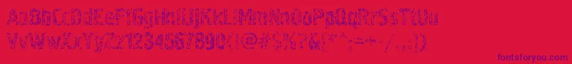 Pollockc4 Font – Purple Fonts on Red Background