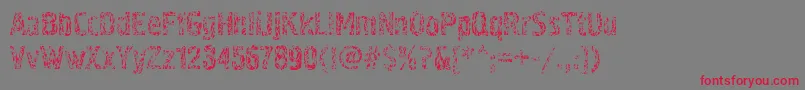 Pollockc4 Font – Red Fonts on Gray Background