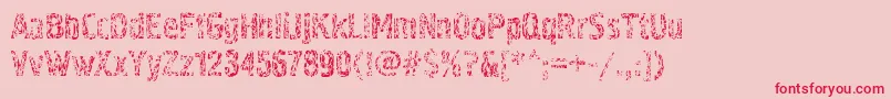 Шрифт Pollockc4 – красные шрифты на розовом фоне