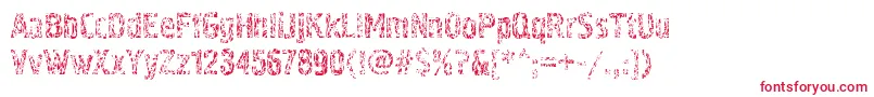 フォントPollockc4 – 赤い文字