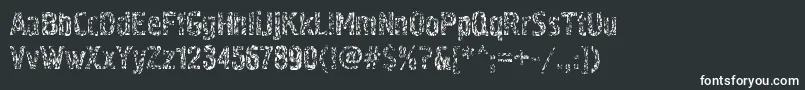 Pollockc4 Font – White Fonts on Black Background