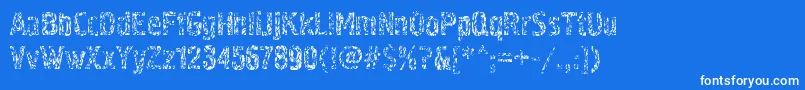 Pollockc4-fontti – valkoiset fontit sinisellä taustalla