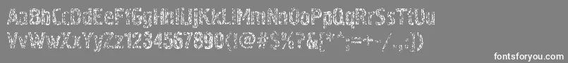 Pollockc4-fontti – valkoiset fontit harmaalla taustalla