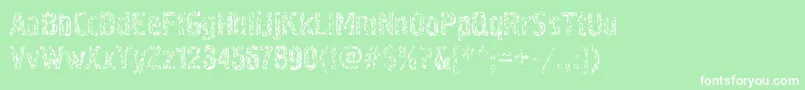 Pollockc4 Font – White Fonts on Green Background