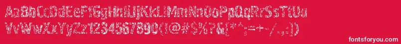 フォントPollockc4 – 赤い背景に白い文字