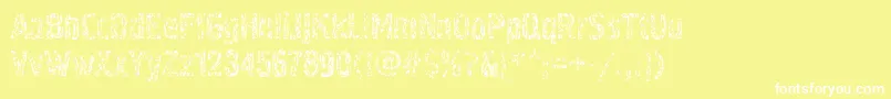 Шрифт Pollockc4 – белые шрифты на жёлтом фоне