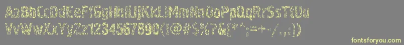 Pollockc4 Font – Yellow Fonts on Gray Background