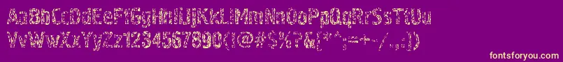 Pollockc4 Font – Yellow Fonts on Purple Background