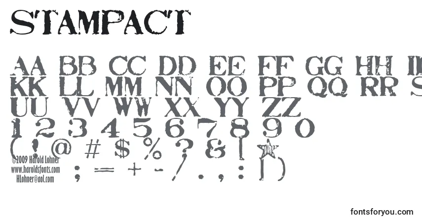 Stampactフォント–アルファベット、数字、特殊文字