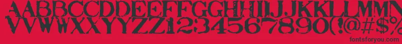 Stampact Font – Black Fonts on Red Background