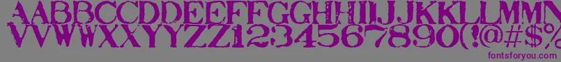 Stampact Font – Purple Fonts on Gray Background