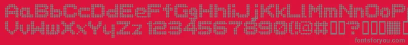 Dotspeci Font – Gray Fonts on Red Background
