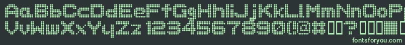 Dotspeci Font – Green Fonts on Black Background