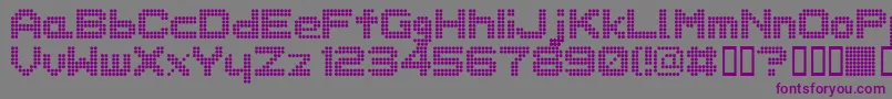 Dotspeci Font – Purple Fonts on Gray Background